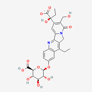 molecular formula C28H29N2O12- B1196978 SN38 glucuronide carboxylate form 