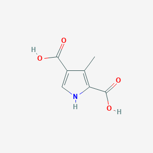 molecular formula C7H7NO4 B1196979 3-methyl-1H-pyrrole-2,4-dicarboxylic acid CAS No. 3780-41-4