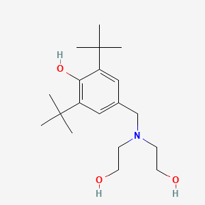 molecular formula C19H33NO3 B1196980 4-[[Bis(2-hydroxyethyl)amino]methyl]-2,6-ditert-butylphenol 