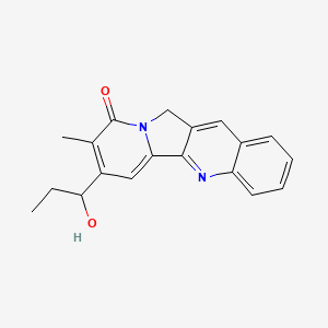 molecular formula C19H18N2O2 B1196981 Indolizino[1,2-b]quinolin-9(11H)-one, 7-(1-hydroxypropyl)-8-methyl-, (S)- 