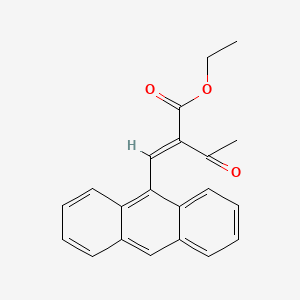molecular formula C21H18O3 B11969814 Ethyl 2-(9-anthrylmethylene)-3-oxobutyrate CAS No. 73758-53-9