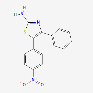 molecular formula C15H11N3O2S B1196984 5-(4-Nitrophenyl)-4-phenyl-1,3-thiazol-2-amine 