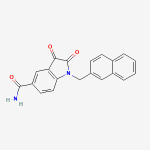 1-(2-Naphthylmethyl)-2,3-dioxo-indoline-5-carboxamide