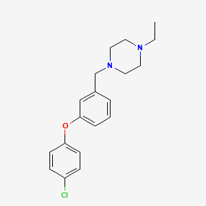 1-[[3-(4-Chlorophenoxy)phenyl]methyl]-4-ethylpiperazine