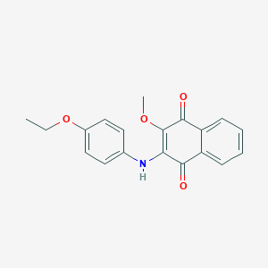 molecular formula C19H17NO4 B1196997 2-(4-Ethoxyanilino)-3-methoxynaphthalene-1,4-dione 