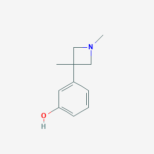 molecular formula C11H15NO B011970 3-(1,3-dimethylazetidin-3-yl)phenol CAS No. 19832-27-0