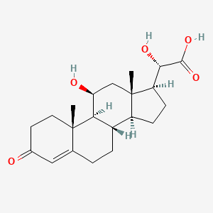 molecular formula C21H30O5 B1197011 11,20-Dihydroxy-4-pregnene-3-one-21-oic acid CAS No. 27149-68-4
