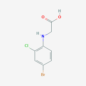 molecular formula C8H7BrClNO2 B11970162 (4-Bromo-2-chloroanilino)acetic acid 