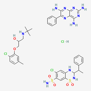 molecular formula C41H50Cl3N11O6S2 B1197019 Cardiotensin CAS No. 75934-75-7