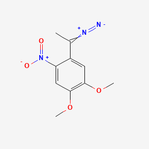 molecular formula C10H11N3O4 B1197022 1-(4,5-Dimethoxy-2-nitrophenyl)diazoethane CAS No. 116271-29-5