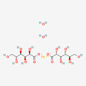 molecular formula C12H24FeO15 B1197025 Ferrous gluconate dihydrate CAS No. 6047-12-7
