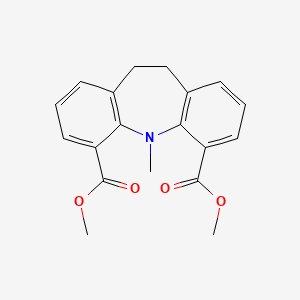 molecular formula C19H19NO4 B11970310 Dimethyl 11-methyl-5,6-dihydrobenzo[b][1]benzazepine-1,10-dicarboxylate CAS No. 22965-15-7