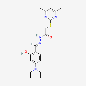 molecular formula C19H25N5O2S B11970383 N'-{(E)-[4-(Diethylamino)-2-hydroxyphenyl]methylidene}-2-[(4,6-dimethyl-2-pyrimidinyl)sulfanyl]acetohydrazide 
