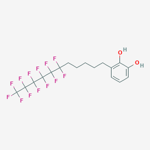 molecular formula C17H15F13O2 B1197041 3-(Tridecafluoroundecyl)catechol CAS No. 131545-70-5