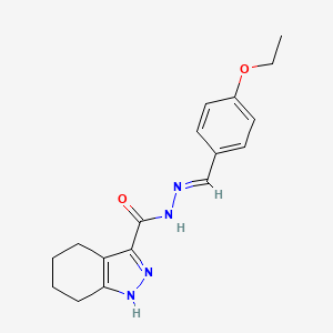 molecular formula C17H20N4O2 B11970447 N'-[(E)-(4-ethoxyphenyl)methylidene]-4,5,6,7-tetrahydro-1H-indazole-3-carbohydrazide 