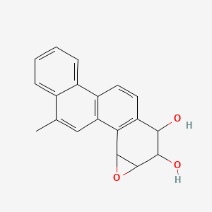 molecular formula C19H16O3 B1197046 1,2-Dihydroxy-3,4-epoxy-1,2,3,4-tetrahydro-6-methylchrysene CAS No. 99762-88-6