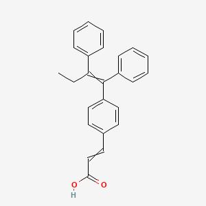 molecular formula C25H22O2 B1197058 3-[4(1,2-Diphenyl-but-1-enyl)-phenyl]-acrylic acid 