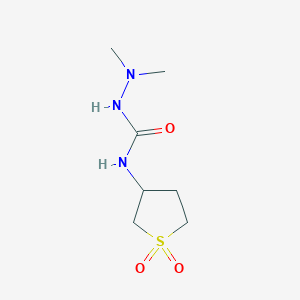 molecular formula C7H15N3O3S B11970593 N-(1,1-dioxidotetrahydro-3-thienyl)-2,2-dimethylhydrazinecarboxamide 