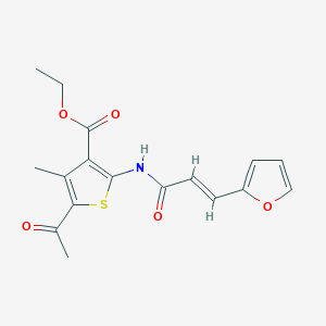 molecular formula C17H17NO5S B11970714 Ethyl 5-acetyl-2-((3-(2-furyl)acryloyl)amino)-4-methyl-3-thiophenecarboxylate 
