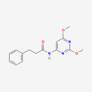molecular formula C15H17N3O3 B1197078 N-(2,6-dimethoxy-4-pyrimidinyl)-3-phenylpropanamide 