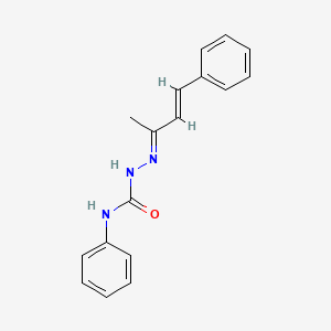 molecular formula C17H17N3O B11970794 Benzylideneacetone 4-phenylsemicarbazone 