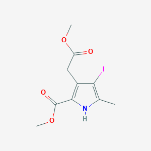 molecular formula C10H12INO4 B11970827 methyl 4-iodo-3-(2-methoxy-2-oxoethyl)-5-methyl-1H-pyrrole-2-carboxylate 