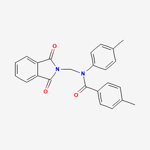 molecular formula C24H20N2O3 B11970837 N-[(1,3-dioxo-1,3-dihydro-2H-isoindol-2-yl)methyl]-4-methyl-N-(4-methylphenyl)benzamide 