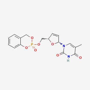 molecular formula C17H17N2O7P B1197086 CycloSal-d4TMP 