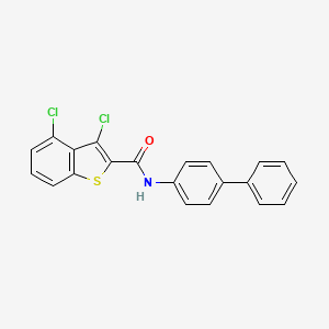 molecular formula C21H13Cl2NOS B11970944 N-(biphenyl-4-yl)-3,4-dichloro-1-benzothiophene-2-carboxamide 