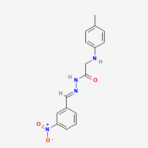 molecular formula C16H16N4O3 B11970966 N'-(3-Nitrobenzylidene)-2-(4-toluidino)acetohydrazide 