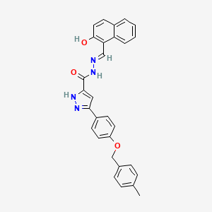 molecular formula C29H24N4O3 B11971027 N'-[(E)-(2-hydroxy-1-naphthyl)methylidene]-3-{4-[(4-methylbenzyl)oxy]phenyl}-1H-pyrazole-5-carbohydrazide 
