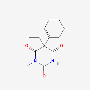 2,4,6(1H,3H,5H)-Pyrimidinetrione, 5-(1-cyclohexen-1-yl)-5-ethyl-1-methyl-