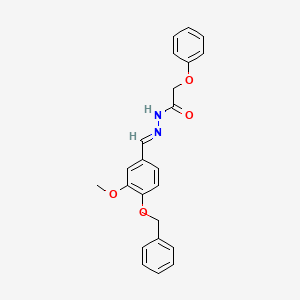molecular formula C23H22N2O4 B11971088 N'-(4-(Benzyloxy)-3-methoxybenzylidene)-2-phenoxyacetohydrazide CAS No. 303083-81-0