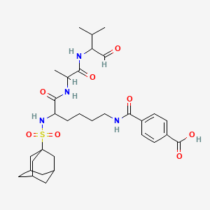 N(alpha)-(1-Adamantanesulfonyl)-N(epsilon)-(4-carboxybenzoyl)lysyl-alanyl-valinal