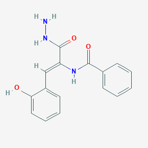 molecular formula C16H15N3O3 B11971168 N-[(Z)-1-(hydrazinocarbonyl)-2-(2-hydroxyphenyl)ethenyl]benzamide 