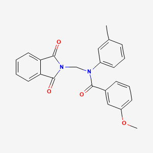 molecular formula C24H20N2O4 B11971174 N-(1,3-Dioxo-1,3-dihydro-isoindol-2-ylmethyl)-3-methoxy-N-M-tolyl-benzamide 