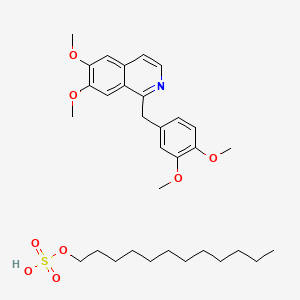 molecular formula C32H47NO8S B1197120 Papaverine lauryl sulfate CAS No. 37933-68-9