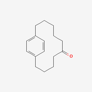 molecular formula C16H22O B11971221 Bicyclo(10.2.2)hexadeca-1(15),12(16),13-trien-6-one CAS No. 97738-40-4