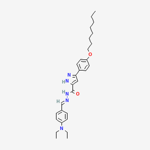 molecular formula C29H39N5O2 B11971229 N'-(4-(Diethylamino)benzylidene)-5-(4-(octyloxy)phenyl)-1H-pyrazole-3-carbohydrazide CAS No. 302918-22-5