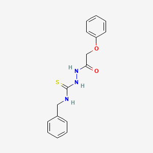 molecular formula C16H17N3O2S B11971279 N-benzyl-2-(phenoxyacetyl)hydrazinecarbothioamide CAS No. 292644-02-1