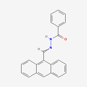 molecular formula C22H16N2O B11971290 Benzoic acid anthracen-9-ylmethylene-hydrazide CAS No. 95160-78-4