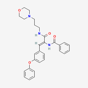 molecular formula C29H31N3O4 B11971522 N-[(Z)-1-({[3-(4-morpholinyl)propyl]amino}carbonyl)-2-(3-phenoxyphenyl)ethenyl]benzamide 