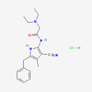 molecular formula C19H25ClN4O B1197157 Benzyl nitrile lidocaine analog CAS No. 70121-39-0