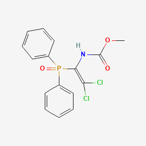 molecular formula C16H14Cl2NO3P B11971718 Methyl 2,2-dichloro-1-(diphenylphosphoryl)vinylcarbamate 
