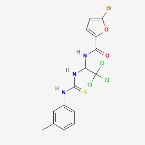 molecular formula C15H13BrCl3N3O2S B11971724 5-Bromo-N-(2,2,2-trichloro-1-(3-(m-tolyl)thioureido)ethyl)furan-2-carboxamide CAS No. 303061-97-4