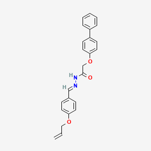 molecular formula C24H22N2O3 B11971743 N'-(4-(Allyloxy)benzylidene)-2-((1,1'-biphenyl)-4-yloxy)acetohydrazide CAS No. 303086-41-1