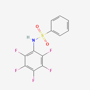 molecular formula C12H6F5NO2S B11971768 N-(2,3,4,5,6-pentafluorophenyl)benzenesulfonamide CAS No. 16065-76-2