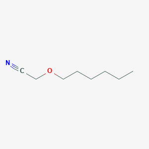 molecular formula C8H15NO B11971891 Acetonitrile, (hexyloxy)- CAS No. 66912-24-1