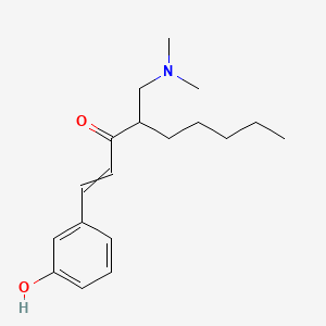 molecular formula C18H27NO2 B1197190 4-[(Dimethylamino)methyl]-1-(3-hydroxyphenyl)non-1-en-3-one 