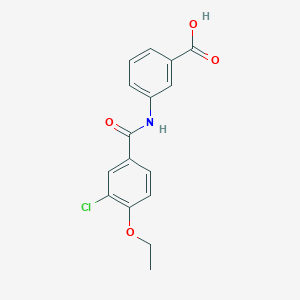 molecular formula C16H14ClNO4 B1197192 3-[[(3-Chloro-4-ethoxyphenyl)-oxomethyl]amino]benzoic acid 